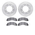 Dynamic Friction Co 7402-54057, Rotors-Drilled and Slotted-Silver with Ultimate Duty Performance Brake Pads, Zinc Coated 7402-54057